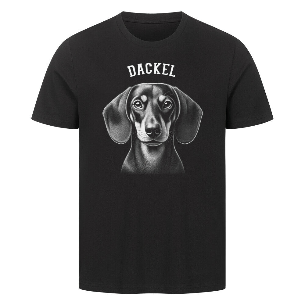 Premium T-Shirt "Dackel - Pure" Schwarz – hunde-shirt.de