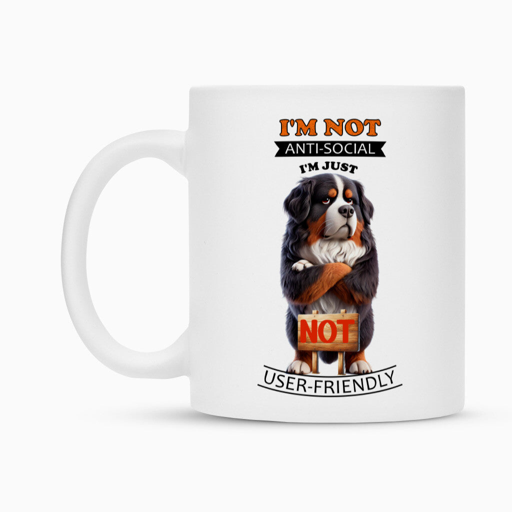 Tasse "Berner Sennenhund - Anti-Social" – hunde-shirt.de