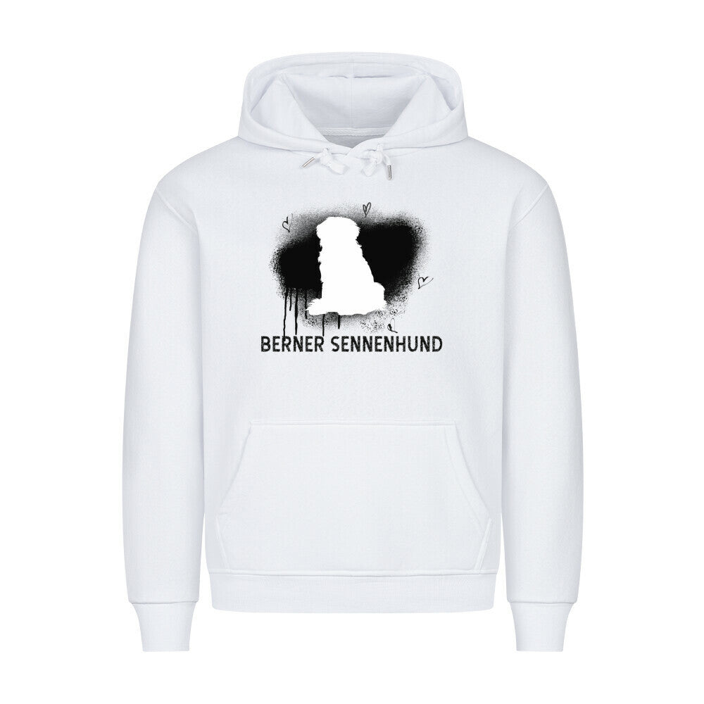Premium Hoodie "Berner Sennenhund - Brush" Weiß – hunde-shirt.de