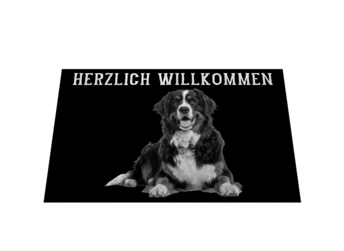 Fußmatte "Berner Sennenhund - WILLKOMMEN" – hunde-shirt.de