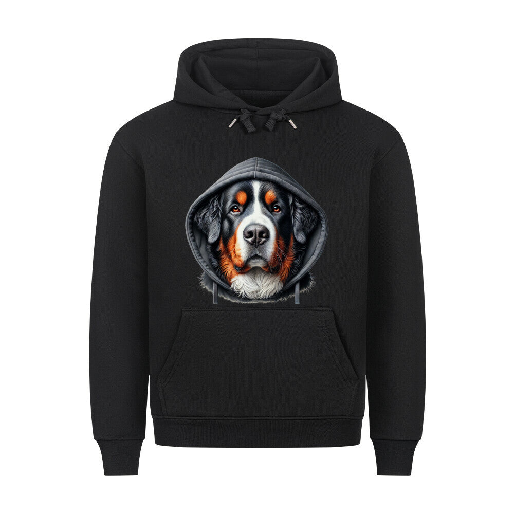 Premium Hoodie "Berner Sennenhund - Hooded" Schwarz – hunde-shirt.de