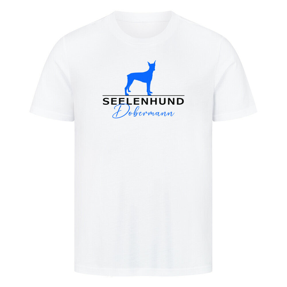 Premium T-Shirt "Dobermann - Seelenhund" Weiß – hunde-shirt.de