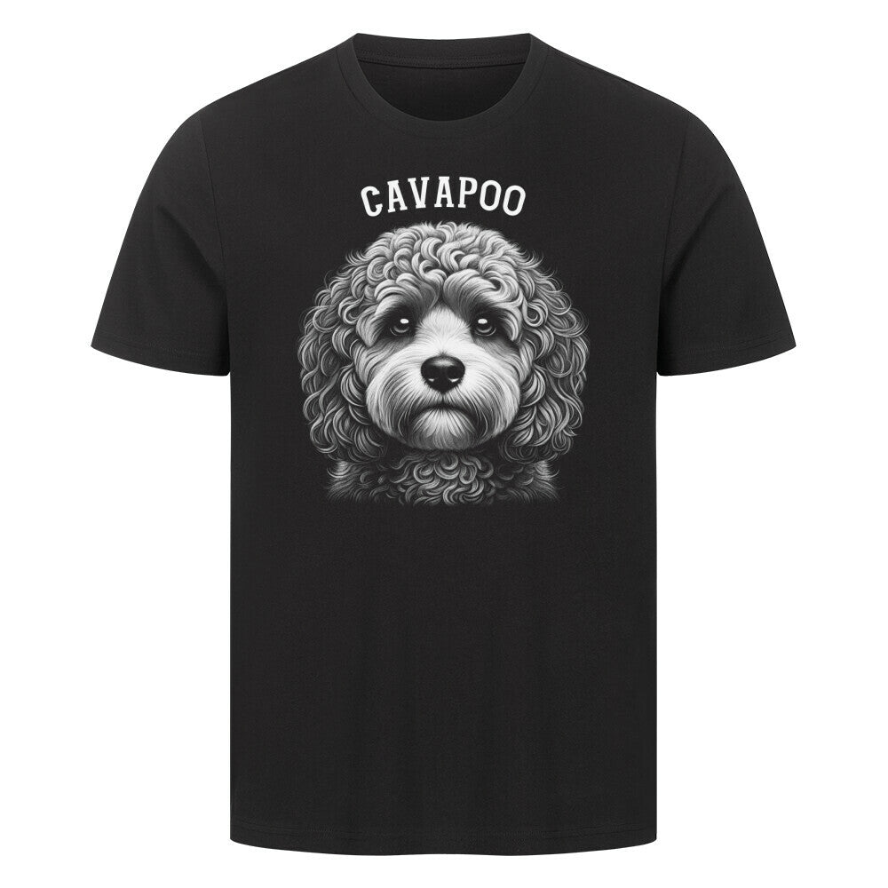 Premium T-Shirt "Cavapoo - Pure" Schwarz – hunde-shirt.de