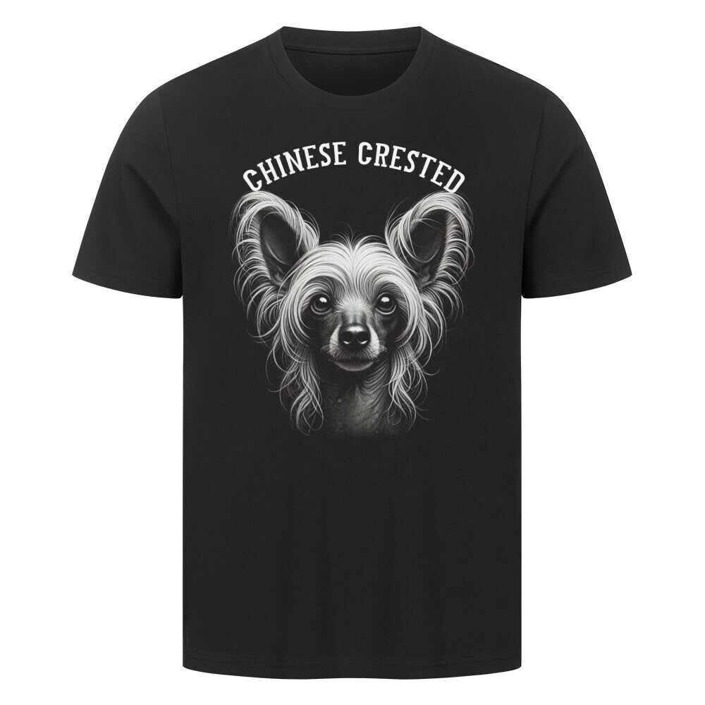 Premium T-Shirt "Chinese Crested - Pure" Schwarz – hunde-shirt.de