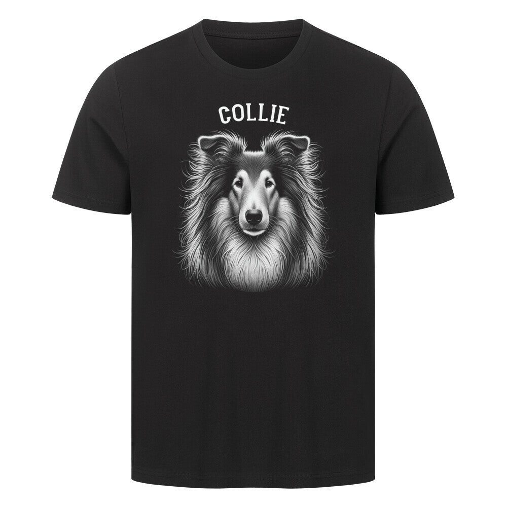 Premium T-Shirt "Collie - Pure" Schwarz – hunde-shirt.de