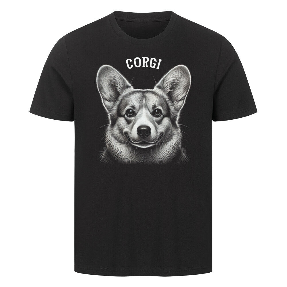 Premium T-Shirt "Corgi - Pure" Schwarz – hunde-shirt.de