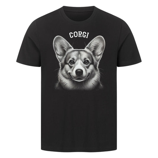 Premium T-Shirt "Corgi - Pure" Schwarz – hunde-shirt.de