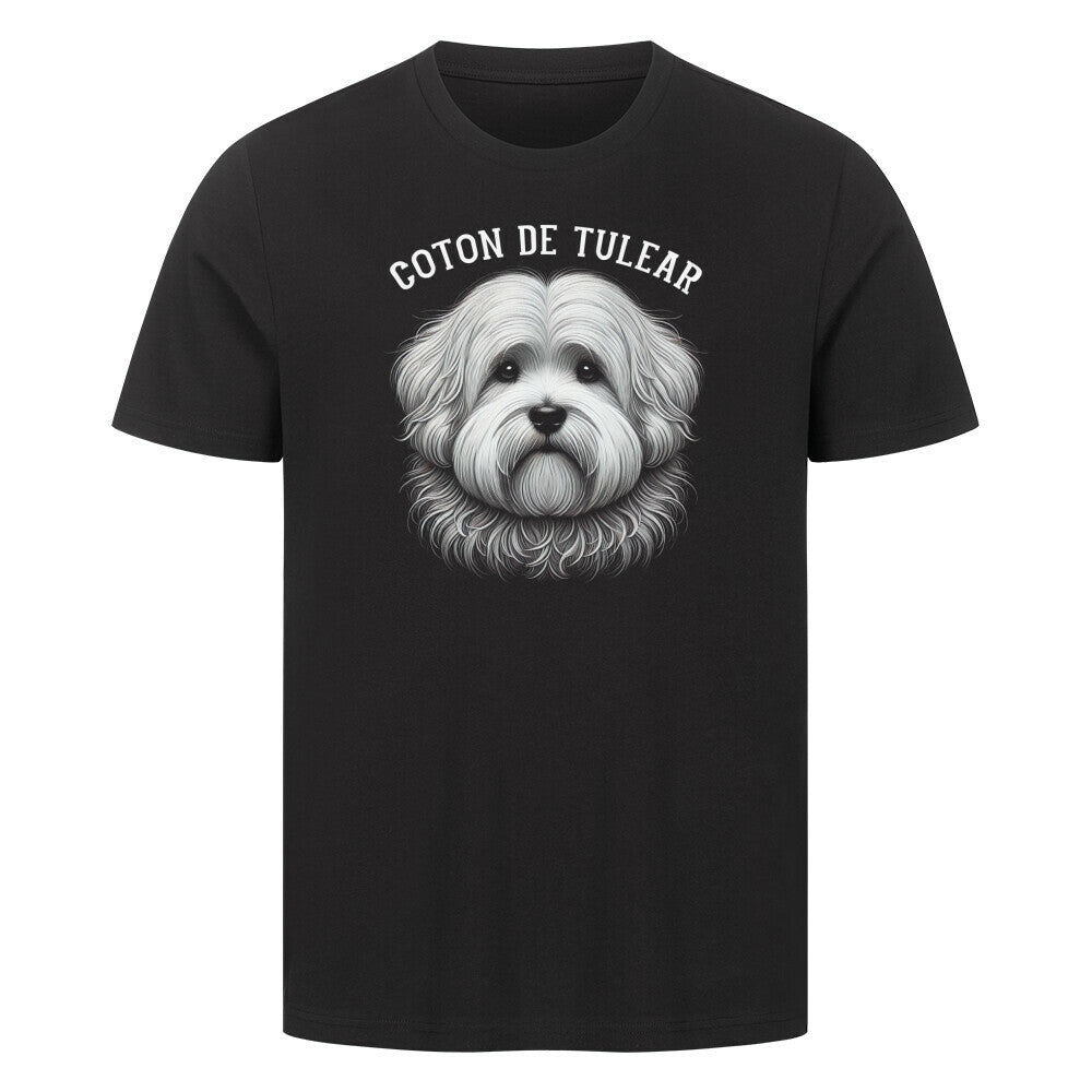 Premium T-Shirt "Coton de Tuléar - Pure" Schwarz – hunde-shirt.de