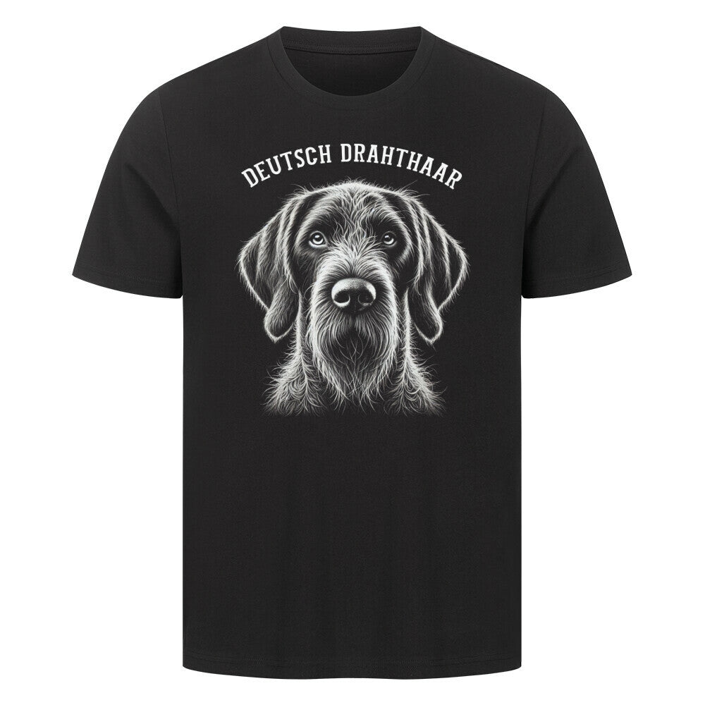 Premium T-Shirt "Deutsch Drahthaar - Pure" Schwarz – hunde-shirt.de