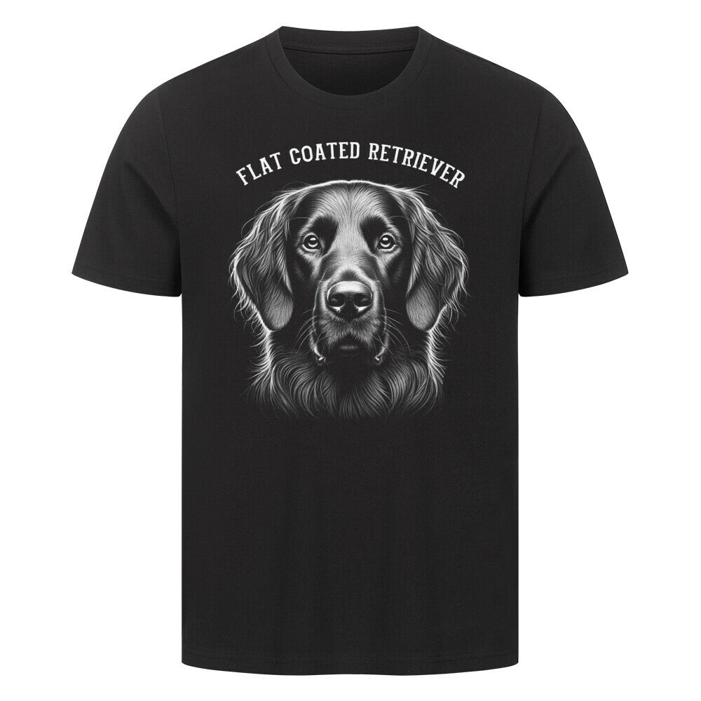 Premium T-Shirt "Flat Coated Retriever - Pure" Schwarz – hunde-shirt.de