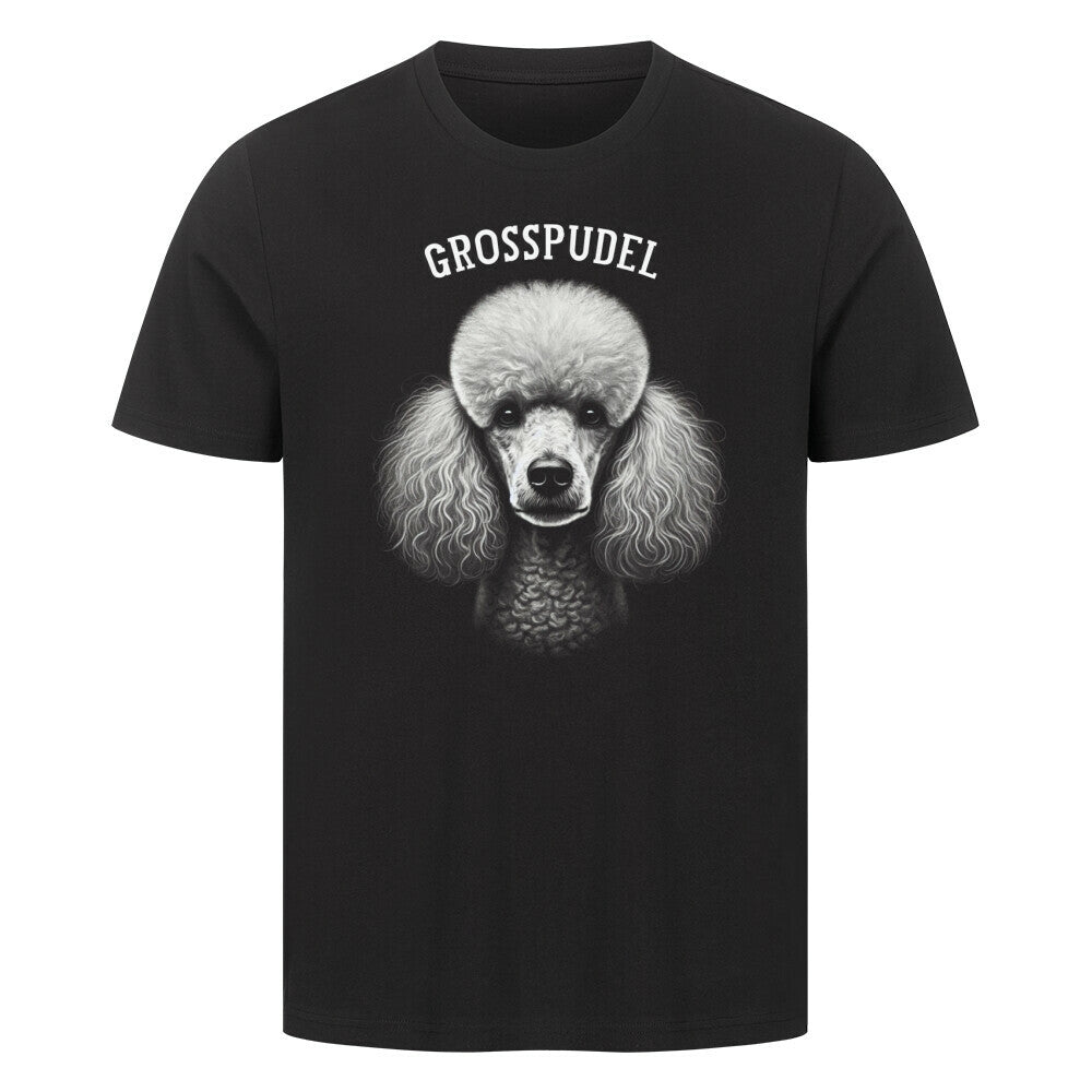 Premium T-Shirt "Großpudel / Königspudel - Pure" Schwarz – hunde-shirt.de