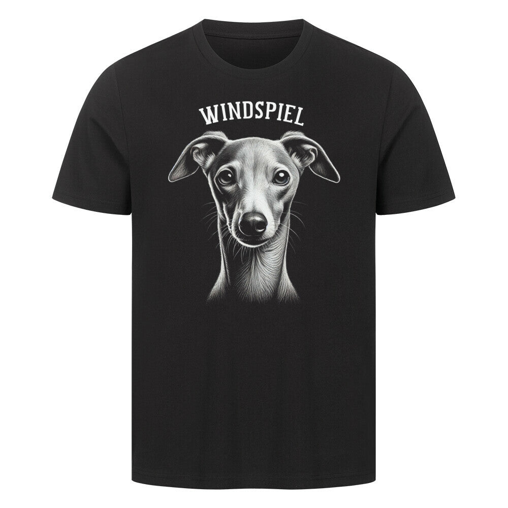 Premium T-Shirt "Windspiel - Pure" Schwarz – hunde-shirt.de