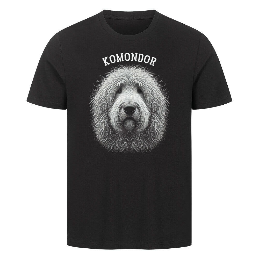 Premium T-Shirt "Komondor - Pure" Schwarz – hunde-shirt.de