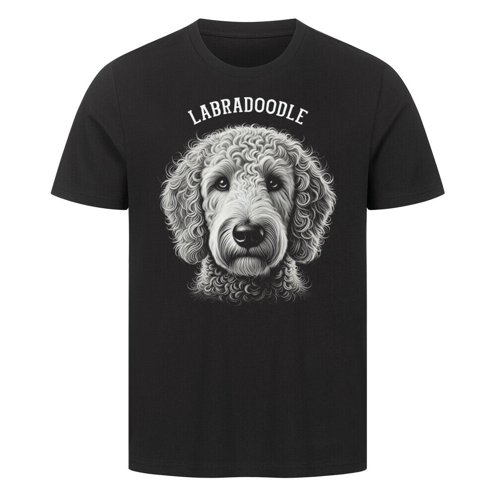 Premium T-Shirt "Labradoodle - Pure II" Schwarz – hunde-shirt.de