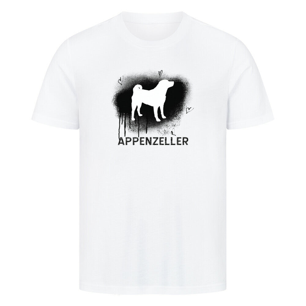 Premium T-Shirt "Appenzeller - Brush" Weiß – hunde-shirt.de