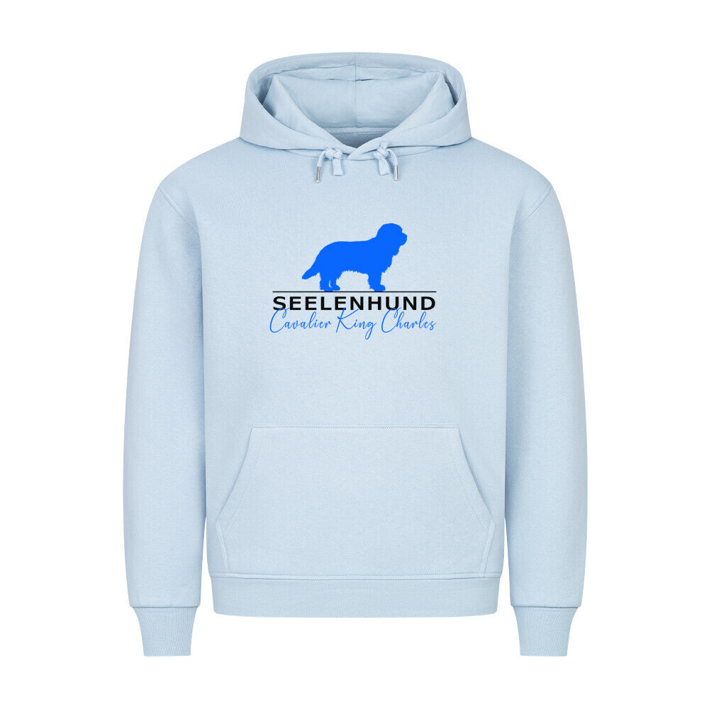 Premium Hoodie "Cavalier King Charles - Seelenhund" Babyblau – hunde-shirt.de