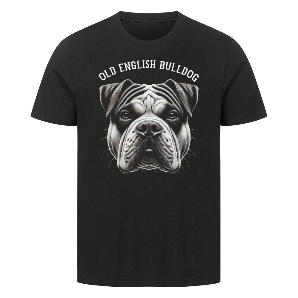 Premium T-Shirt "Old English Bulldog - Pure" Schwarz – hunde-shirt.de