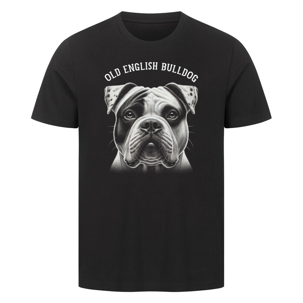 Premium T-Shirt "Old English Bulldog - Pure" Schwarz – hunde-shirt.de