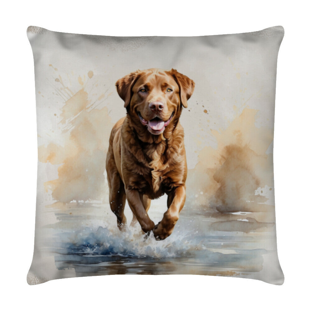 Kissen "Chesapeake Bay - Run" Weiß – hunde-shirt.de