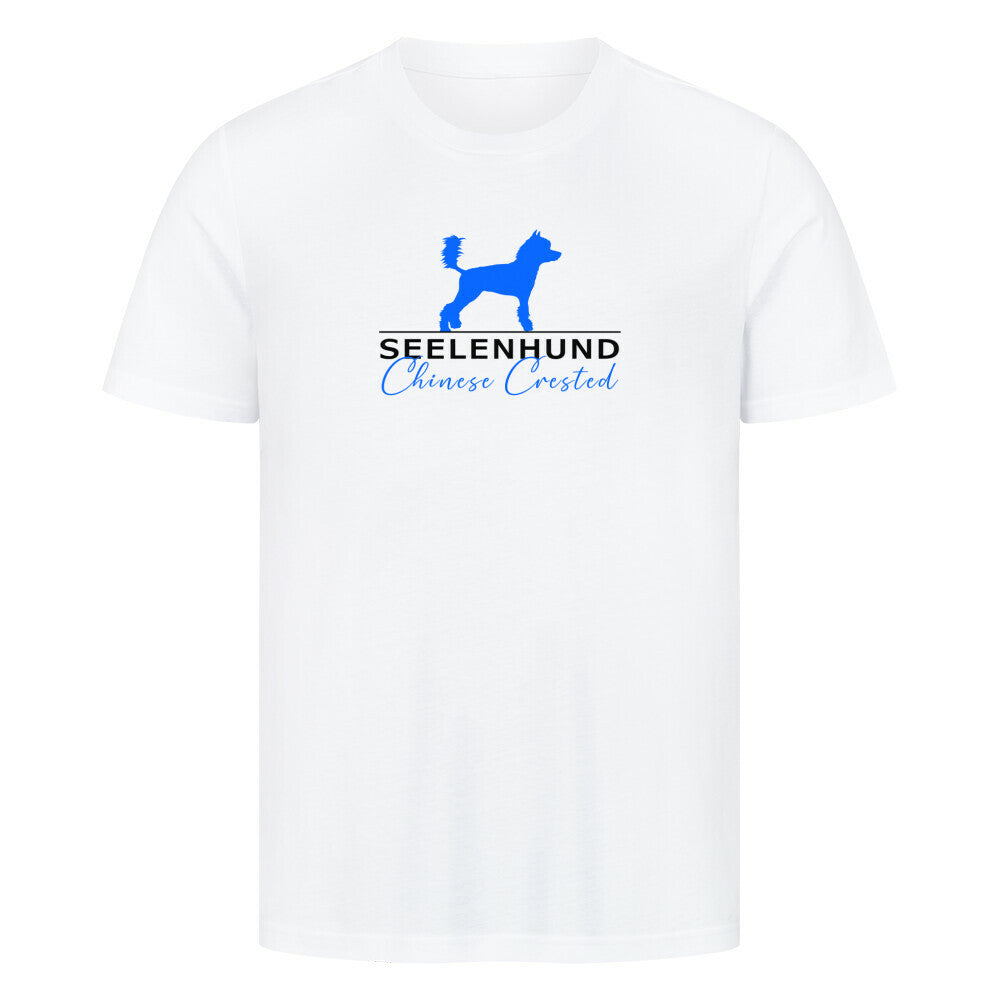 Premium T-Shirt "Chinese Crested - Seelenhund" Weiß – hunde-shirt.de