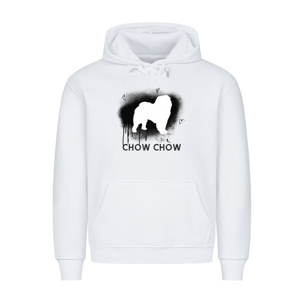 Premium Hoodie "Chow Chow - Brush" Weiß – hunde-shirt.de