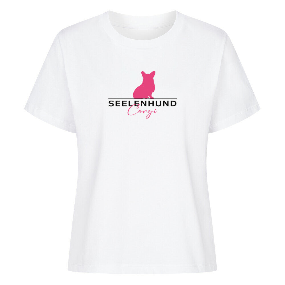 Premium Damen-Shirt "Corgi - Seelenhund" Weiß – hunde-shirt.de