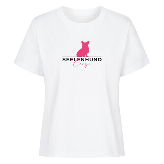 Premium Damen-Shirt "Corgi - Seelenhund" Weiß – hunde-shirt.de