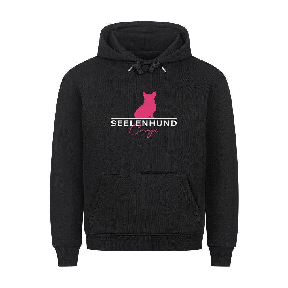 Premium Hoodie "Corgi - Seelenhund" Schwarz – hunde-shirt.de
