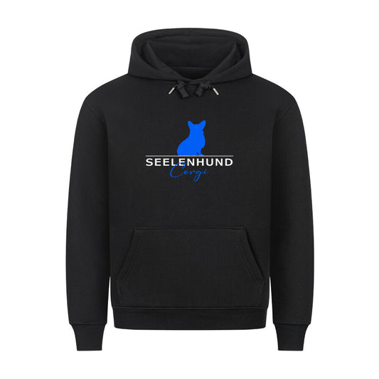 Premium Hoodie "Corgi - Seelenhund" Schwarz – hunde-shirt.de