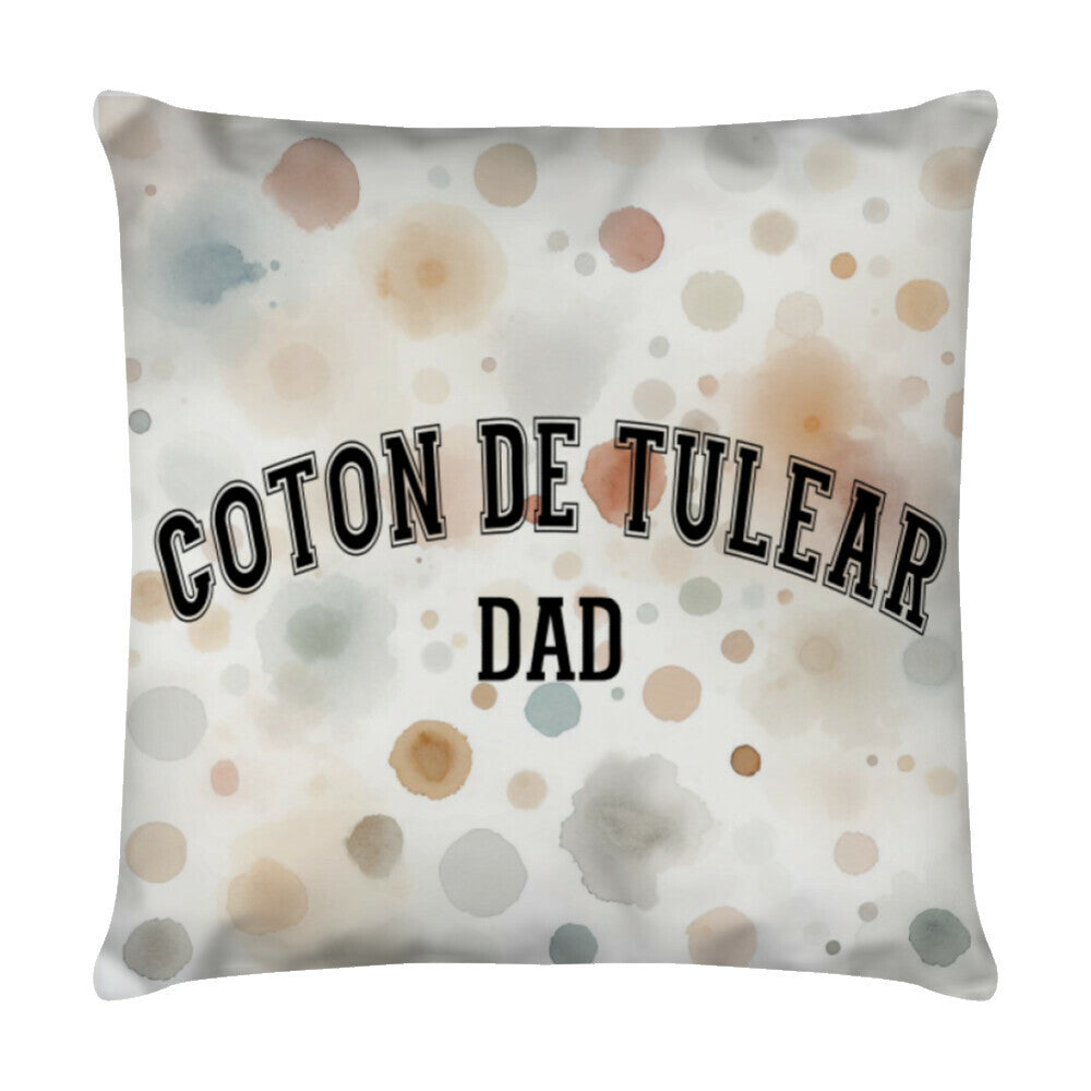 Kissen "Coton de Tuléar - DAD" Weiß – hunde-shirt.de