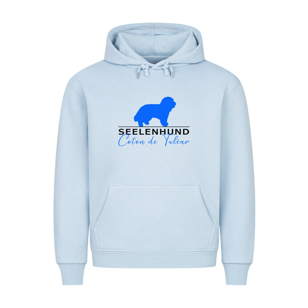 Premium Hoodie "Coton de Tuléar - Seelenhund" Babyblau – hunde-shirt.de