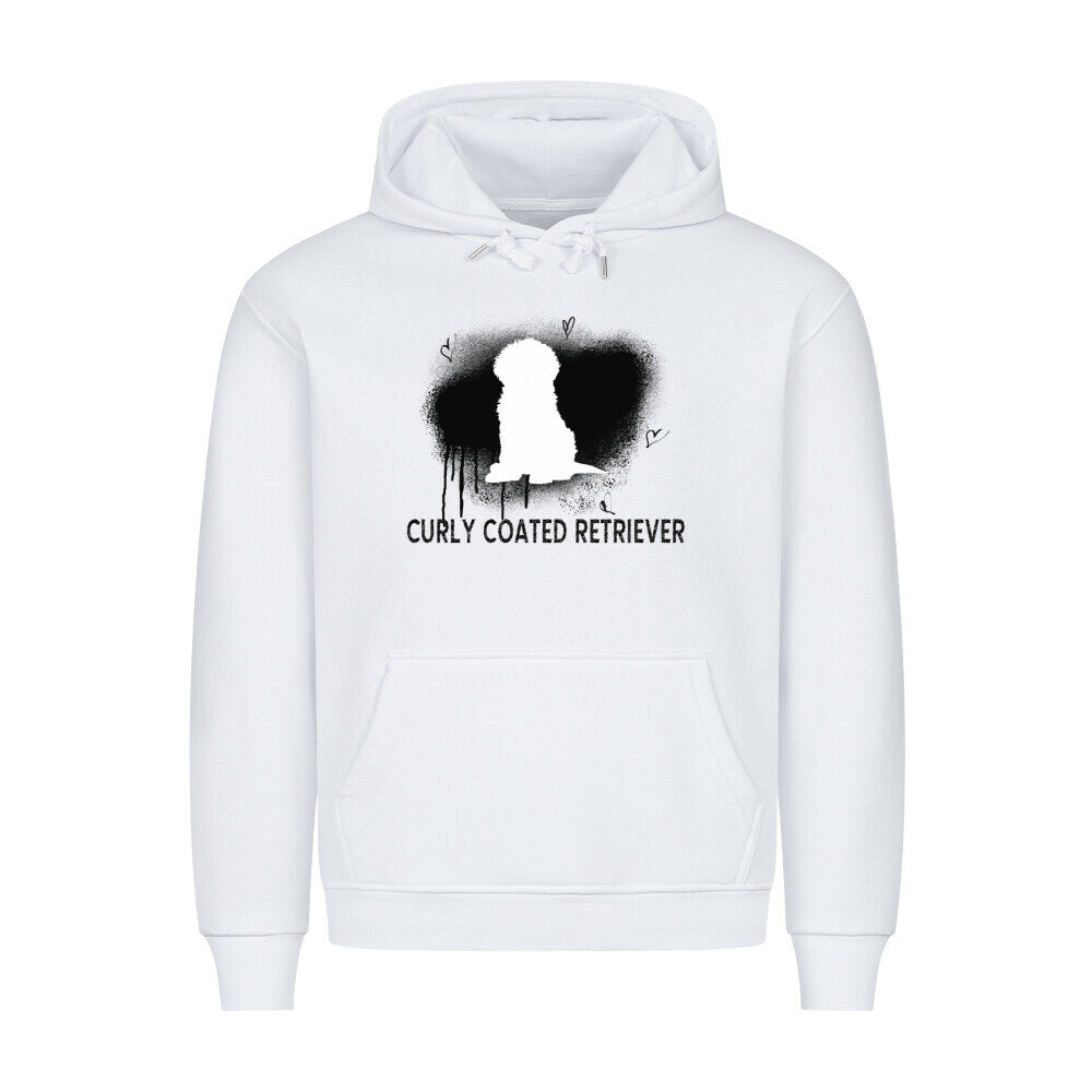 Premium Hoodie "Curly Coated - Brush" Weiß – hunde-shirt.de