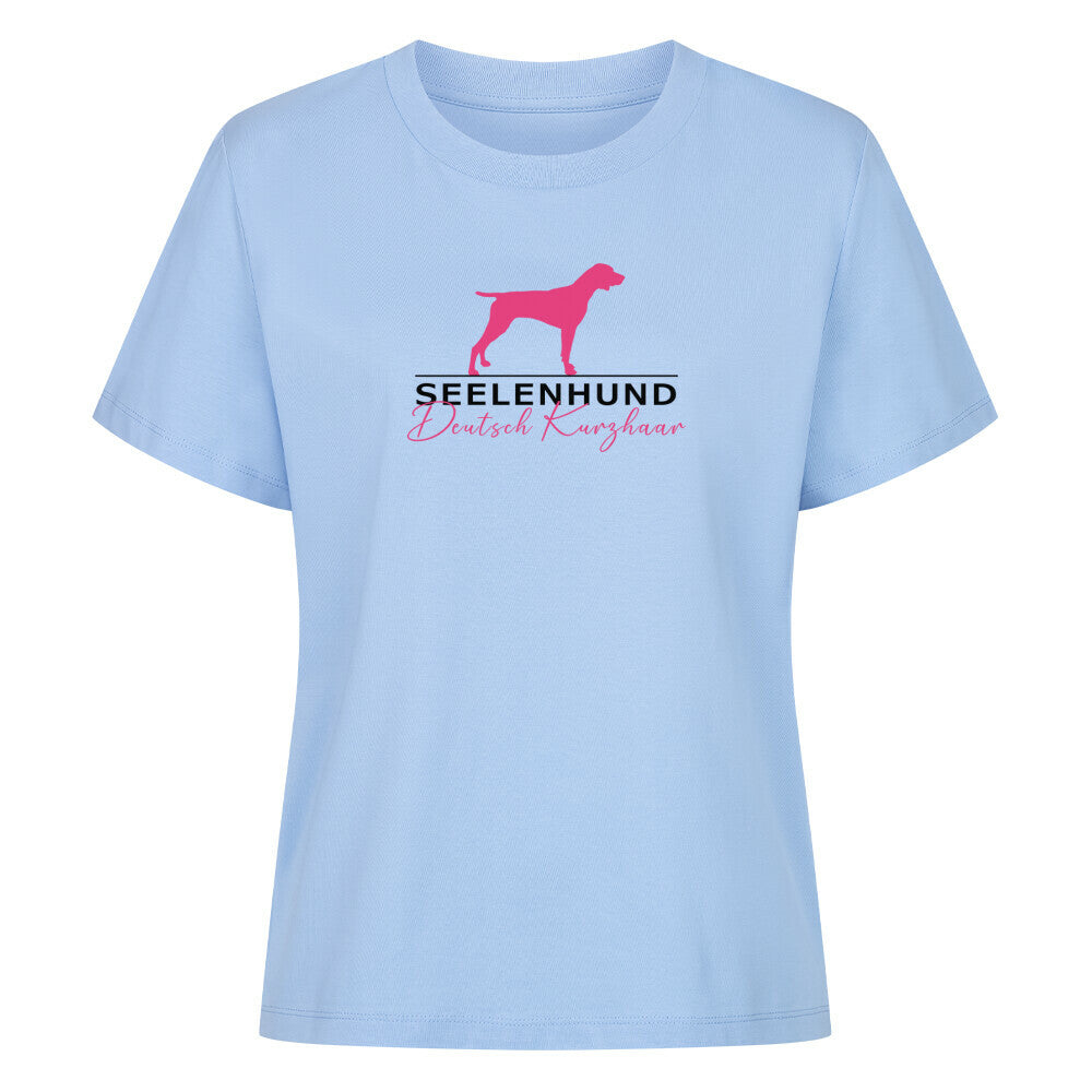 Premium Damen-Shirt "Deutsch Kurzhaar - Seelenhund" Sky Blue – hunde-shirt.de