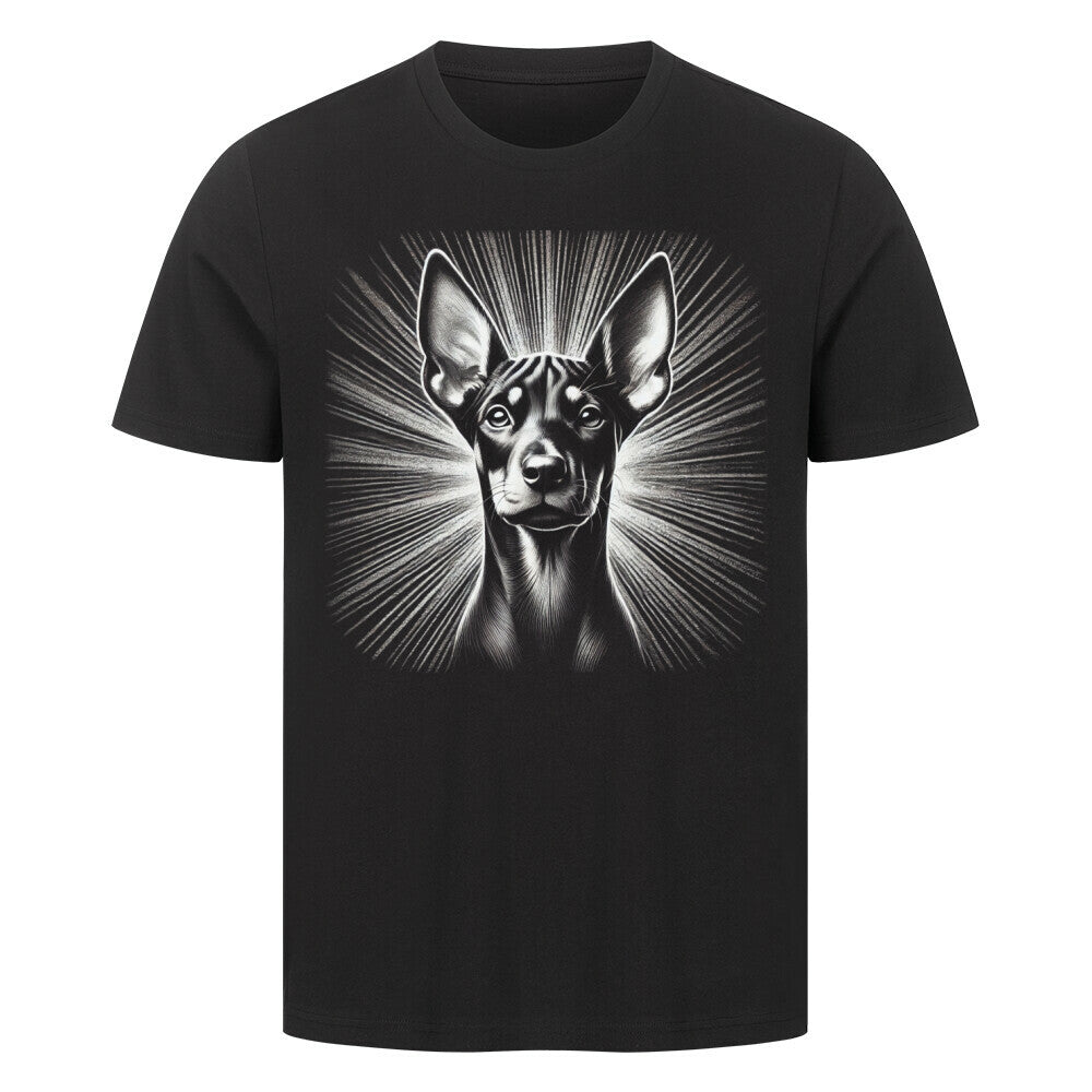 Premium T-Shirt "Deutscher Pinscher - Star" Schwarz – hunde-shirt.de