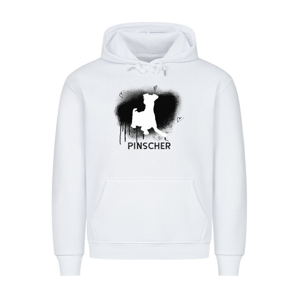 Premium Hoodie "Deutscher Pinscher - Brush" Weiß – hunde-shirt.de
