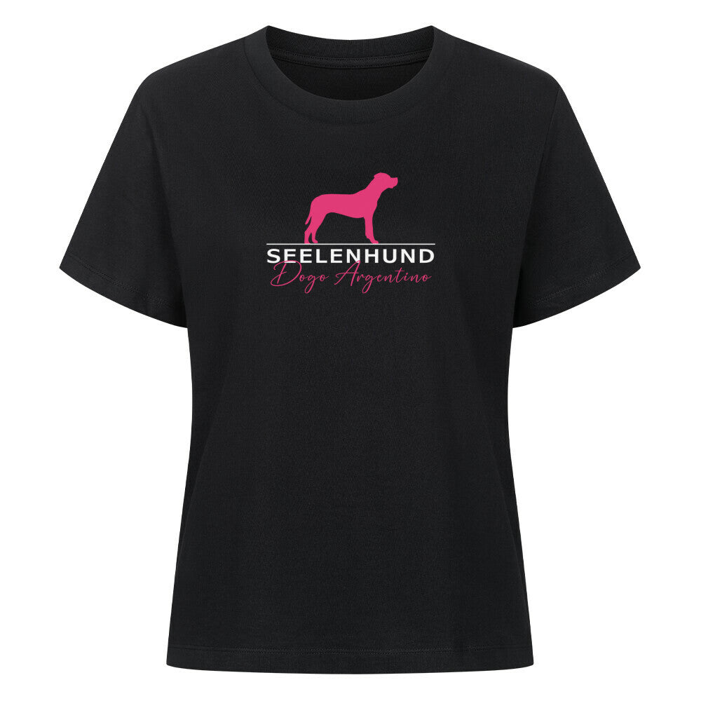 Premium Damen-Shirt "Dogo Argentino - Seelenhund" Schwarz – hunde-shirt.de