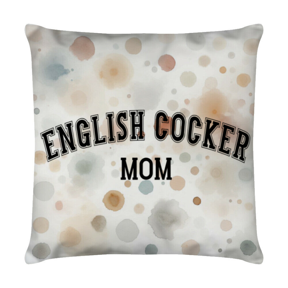 Kissen "English Cocker - MOM" Weiß – hunde-shirt.de