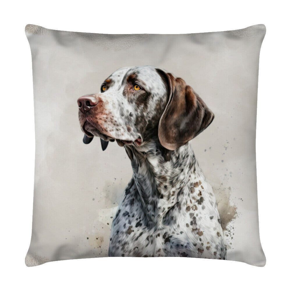 Kissen "English Pointer - Blick" Weiß – hunde-shirt.de