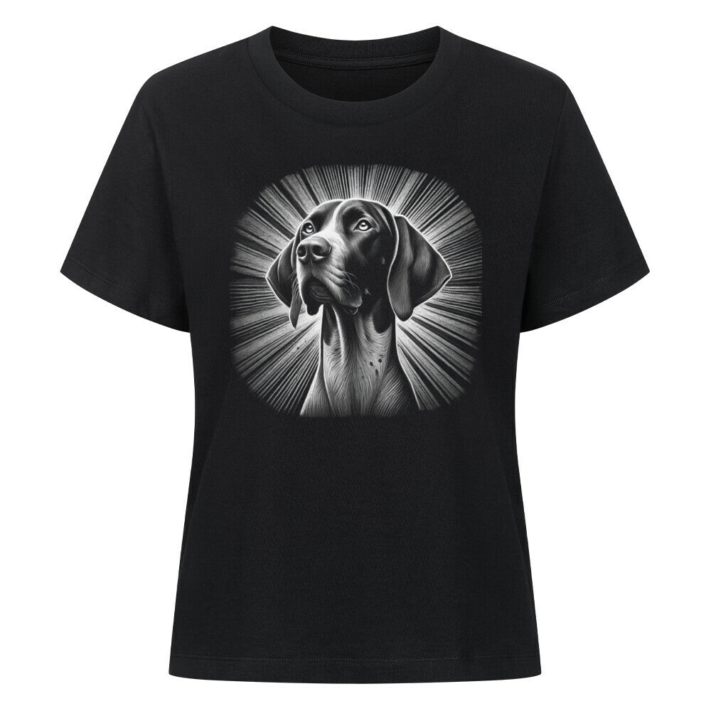 Premium Damen-Shirt "English Pointer - Shine" Schwarz – hunde-shirt.de