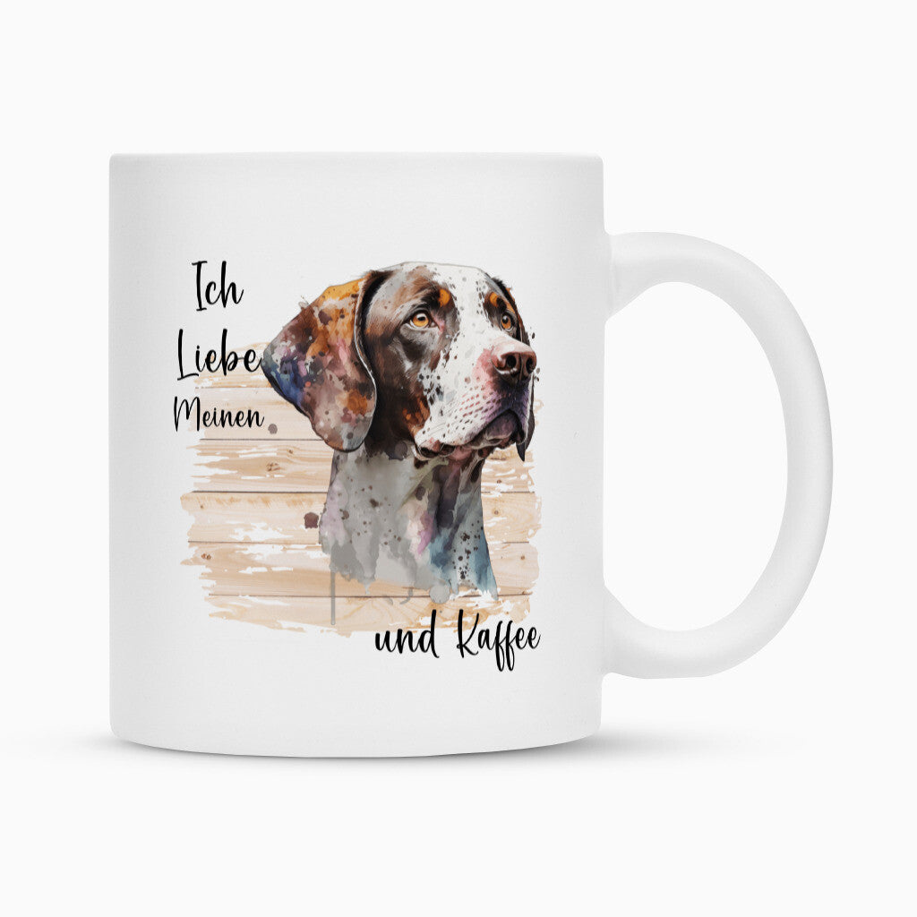 Tasse "English Pointer - Ich liebe..." Weiß – hunde-shirt.de