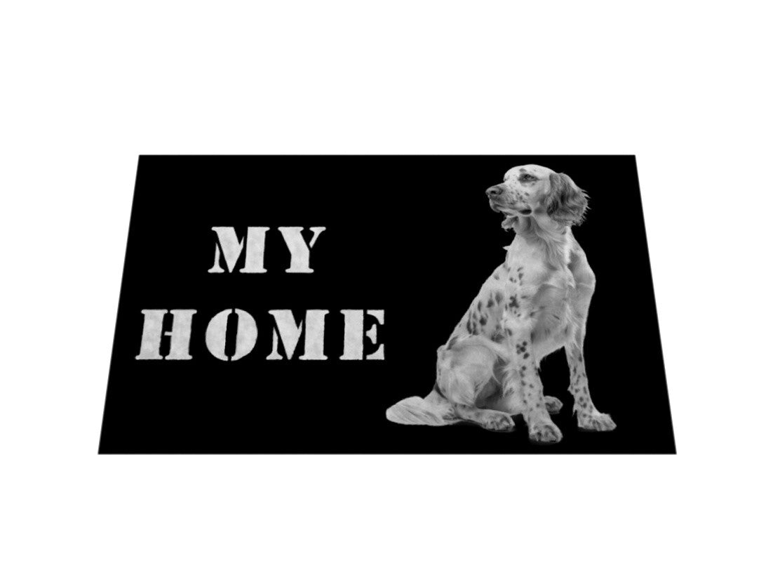 Fußmatte "English Setter - MY HOME" – hunde-shirt.de