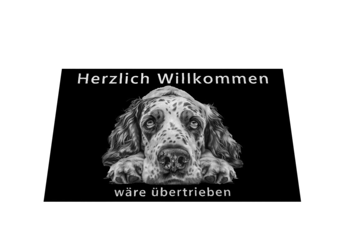 Fußmatte "English Setter - Übertrieben" – hunde-shirt.de