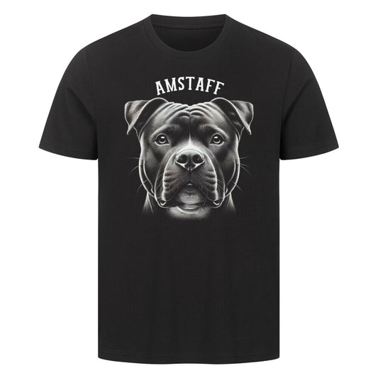 Premium T-Shirt "Amstaff - Pure" Schwarz – hunde-shirt.de