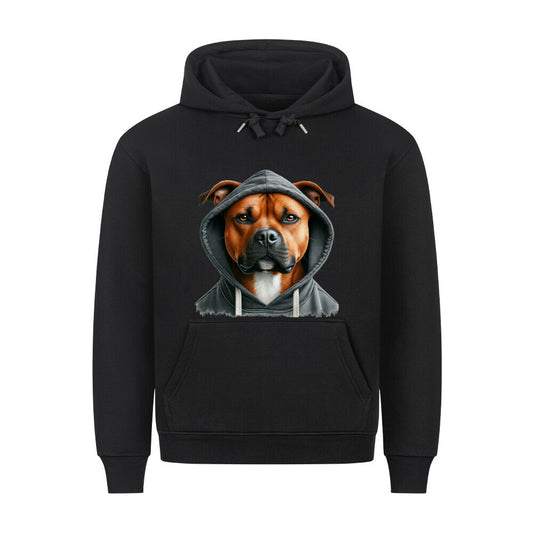 Premium Hoodie "Amstaff - Hooded" Schwarz – hunde-shirt.de