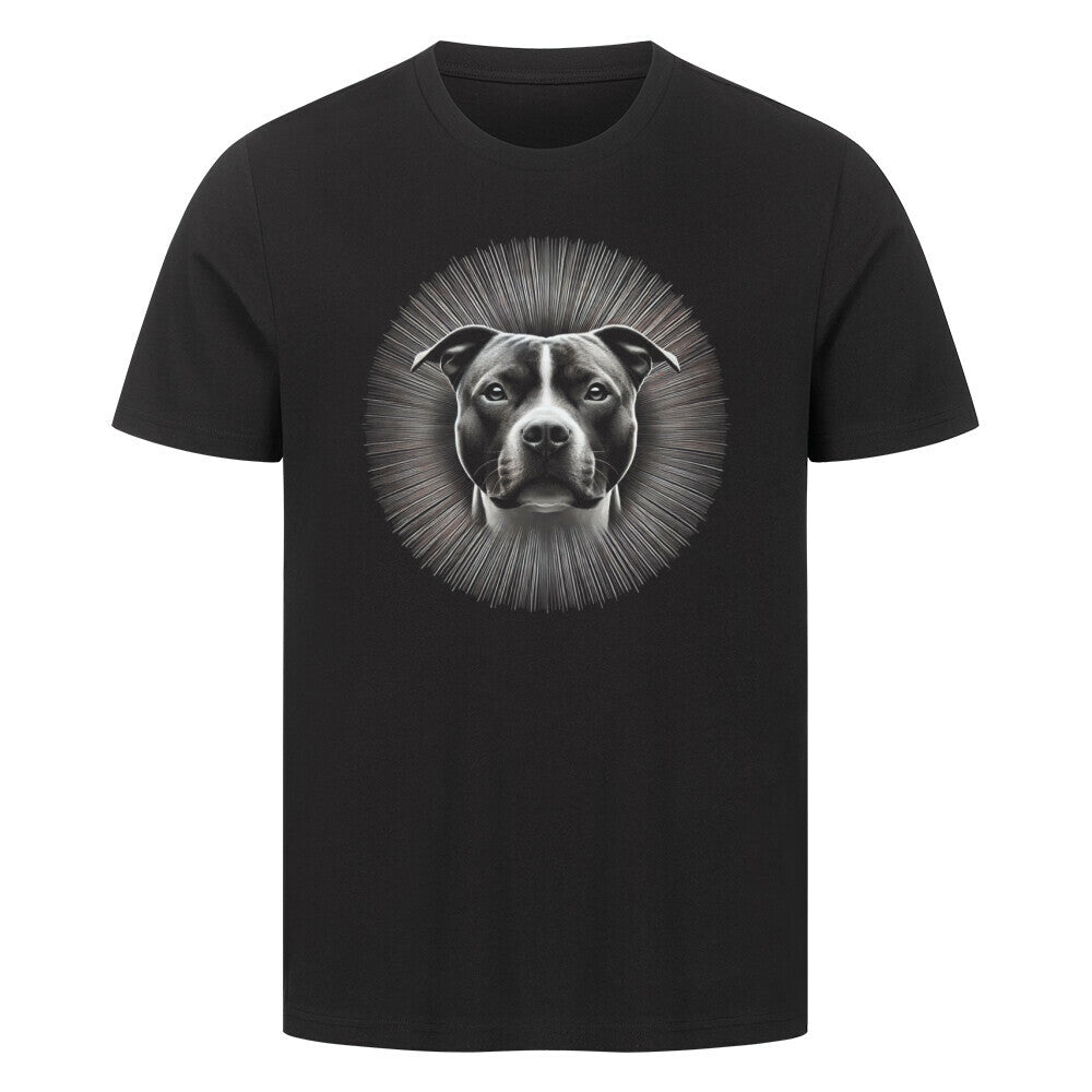 Premium T-Shirt "Amstaff - Star" Schwarz – hunde-shirt.de