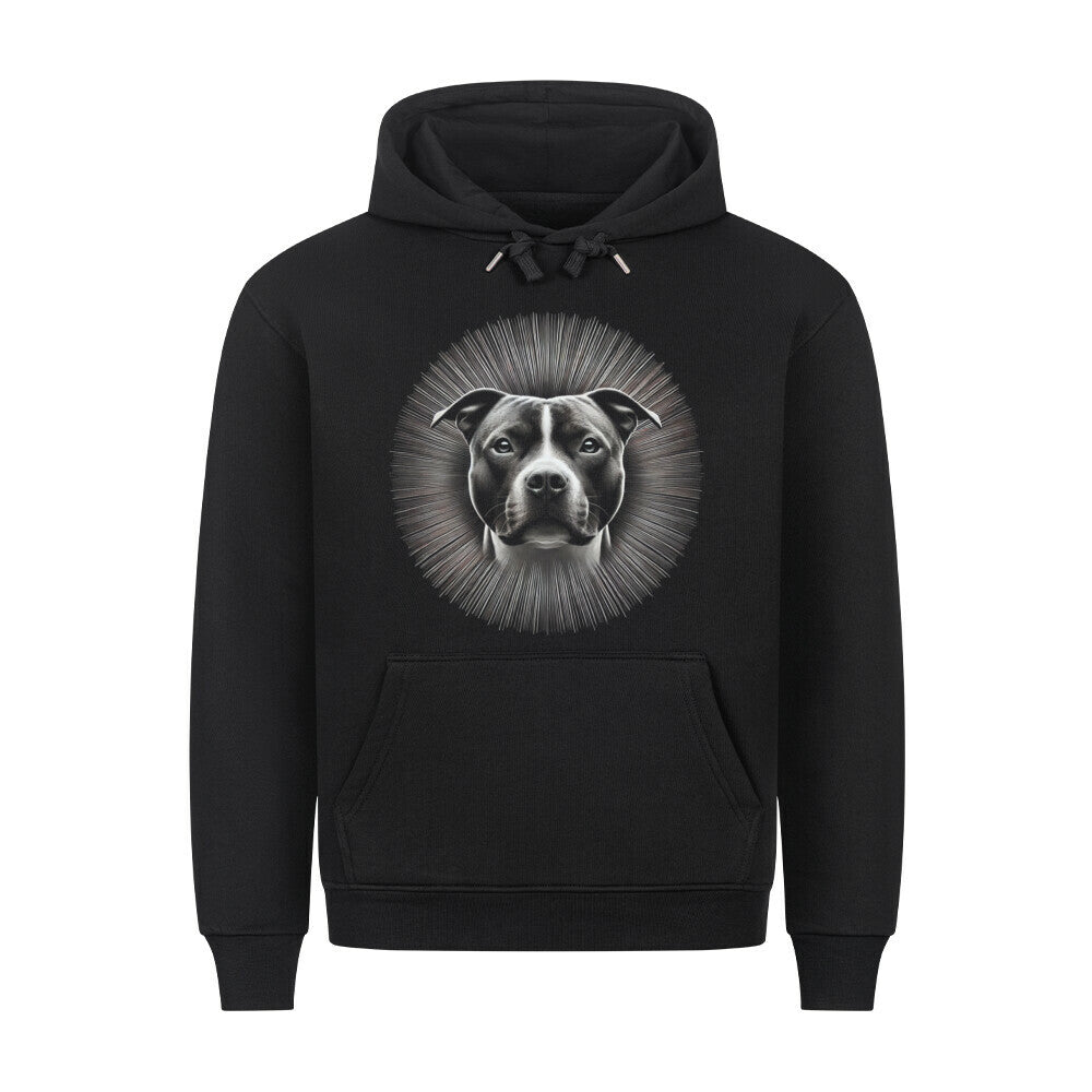 Premium Hoodie "Amstaff - Star" Schwarz – hunde-shirt.de