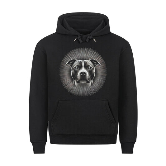 Premium Hoodie "Amstaff - Star" Schwarz – hunde-shirt.de