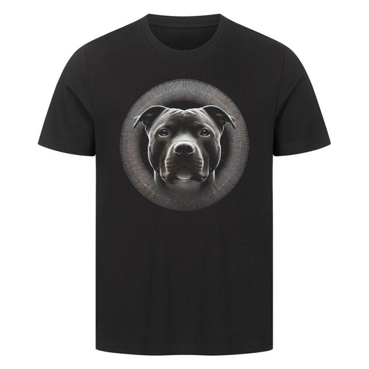 Premium T-Shirt "Amstaff - Star II" Schwarz – hunde-shirt.de
