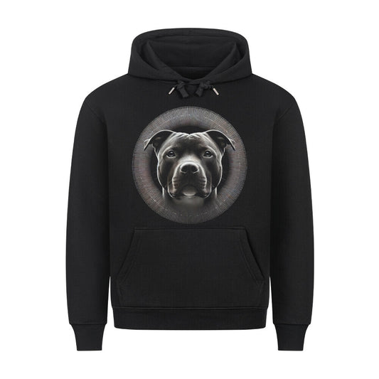 Premium Hoodie "Amstaff - Star II" Schwarz – hunde-shirt.de