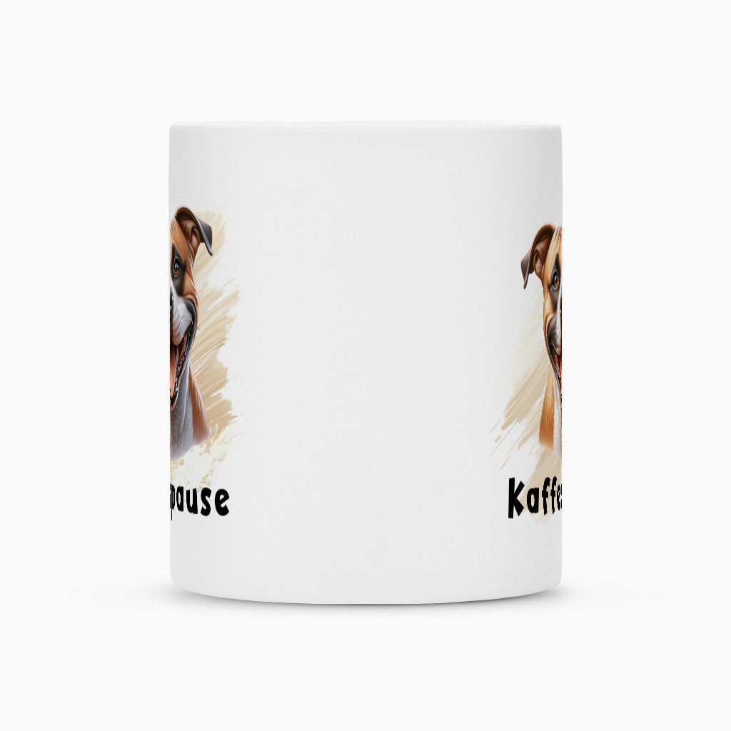 Tasse "Amstaff - Kaffeepause" – hunde-shirt.de